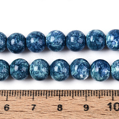 Baking Paint Glass Beads Strands DGLA-N016-8mm-10-1