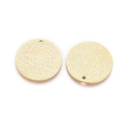 Ion Plating(IP) 304 Stainless Steel Textured Pendants X-STAS-I098-01-20mm-G-1