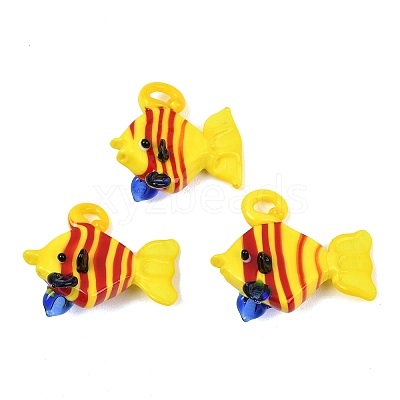 Handmade Lampwork Pendants LAMP-G162-01G-1
