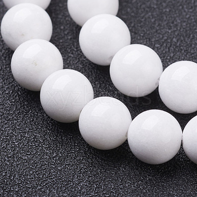 Natural Mashan Jade Round Beads Strands G-D263-8mm-XS01-1