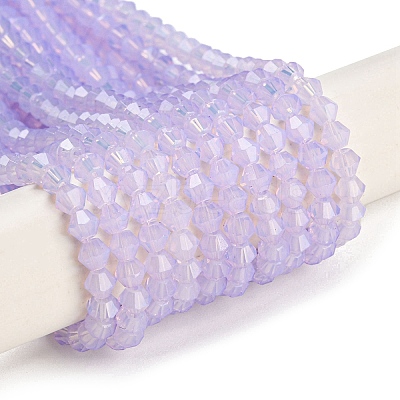 Baking Paint Transparent Glass Beads Strands DGLA-F029-J4mm-07-1