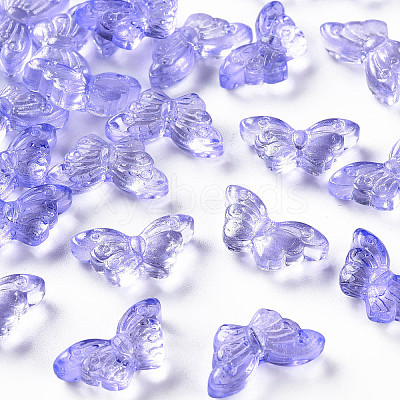 Transparent Spray Painted Glass Beads LS-GLAA-S190-018A-06-1