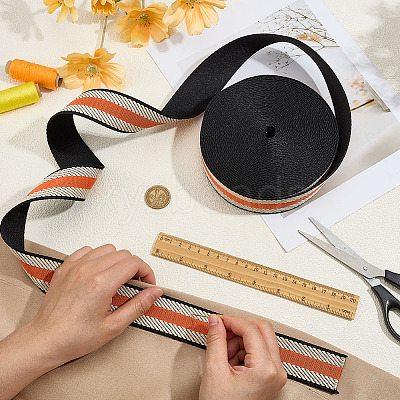 Polyester Grosgrain Ribbon OCOR-WH0105-091A-1