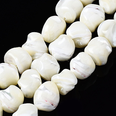 Natural Trochid Shell/Trochus Shell Beads Strands SSHEL-S266-003-1