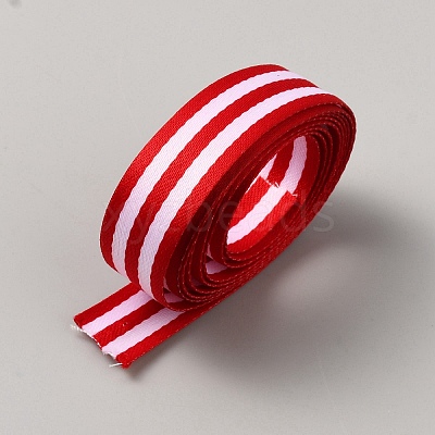 Polyester Striped Ribbons DIY-WH0580-13D-1