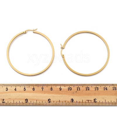 201 Stainless Steel Hoop Earrings LS-EJEW-P304-14A-G-1