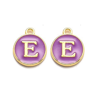 Golden Plated Alloy Enamel Charms LS-ENAM-Q437-12E-1