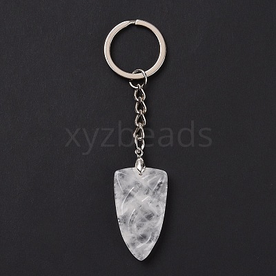 Natural Quartz Crystal Sailor's Knot Pendant Keychain KEYC-E038-03P-06-1