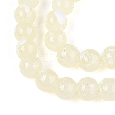 Baking Paint Glass Beads X1-DGLA-N015-8mm-08-1
