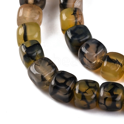 Natural Dragon Veins Agate Beads Strands G-G177-E11-01-1