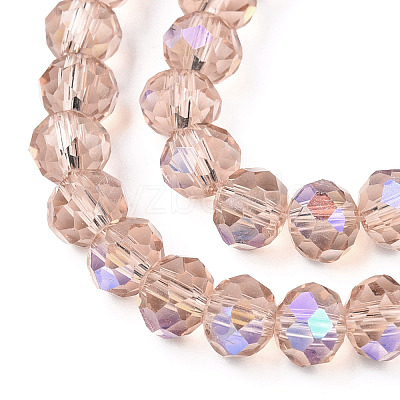 Electroplate Glass Beads Strands EGLA-A034-T6mm-L22-1