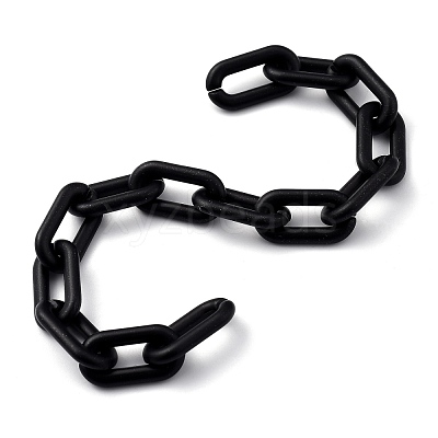 Handmade Spray Painted CCB Plastic Cable Chains AJEW-JB00729-01-1