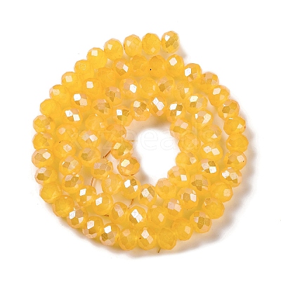 Baking Electroplate Glass Beads Strands DGLA-A039-J10mm-B13-1