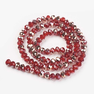 Electroplate Transparent Glass Beads Strands EGLA-A034-T2mm-N12-1