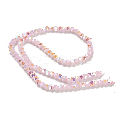 Electroplate Glass Beads Strands GLAA-Q105-02K-1