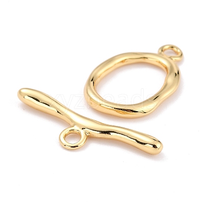 Rack Plating Brass Toggle Clasps KK-B036-06G-1