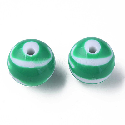 Opaque Striped Acrylic Beads MACR-S373-27C-07-1