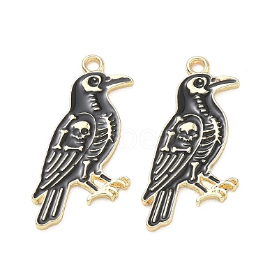 Skull Alloy Enamel Pendants AL-CBAD3B4-04G-01-1