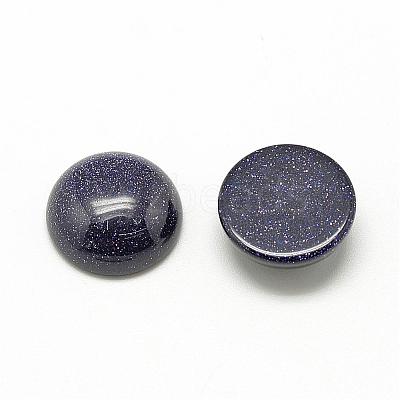 Synthetic Blue Goldstone Cabochons G-R416-10mm-34-1