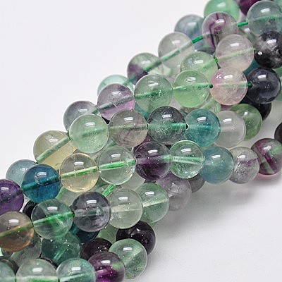 Natural Fluorite Beads Strands X-G-E112-4mm-18-1
