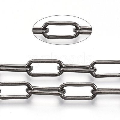 Unwelded Iron Paperclip Chains CH-S125-09B-B-1