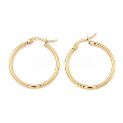 Ion Plating(IP) 304 Stainless Steel Hoop Earrings EJEW-N0016-11G-D-1