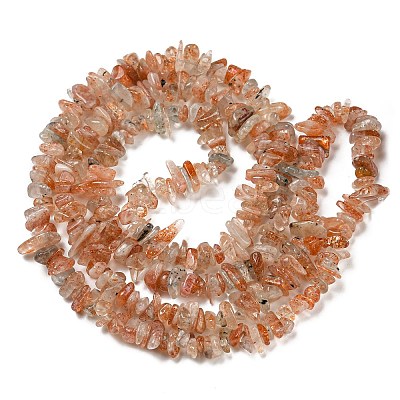 Natural Arusha Sunstone Chip Beads Strands G-G905-13-1
