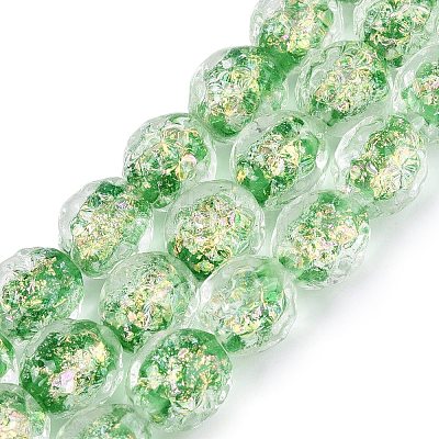 Handmade Foil Glass Beads Strands FOIL-Q002-05D-1