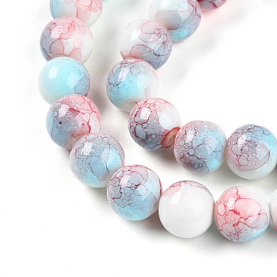Baking Paint Glass Beads Strands DGLA-N003-10mm-C03-1