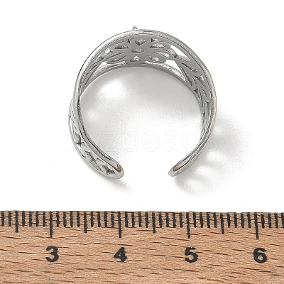 304 Stainless Steel Cuff Open Ring Setting SA-CBA37BC-13P-1
