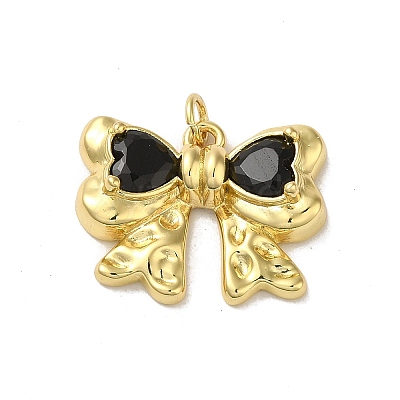 Rack Plating Brass Micro Pave Cubic Zirconia Pendants KK-H473-08A-G-1