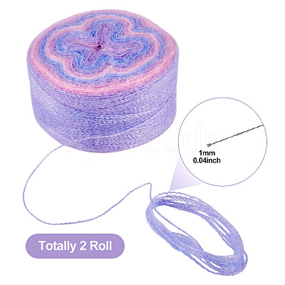 Segment Dyed Knitting Yarn DIY-TAC0033-03E-1