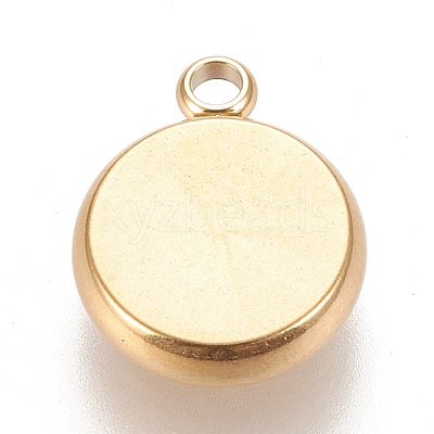 Ion Plating(IP) 304 Stainless Steel Pendant Cabochon Settings STAS-K202-03C-G-1