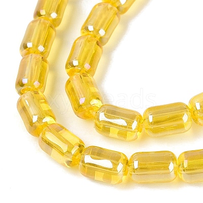 Electroplate Transparent Glass Beads Strands LS-EGLA-Q132-03A-A03-1