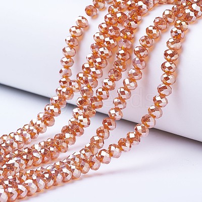 Electroplate Glass Beads Strands EGLA-A034-T4mm-C13-1
