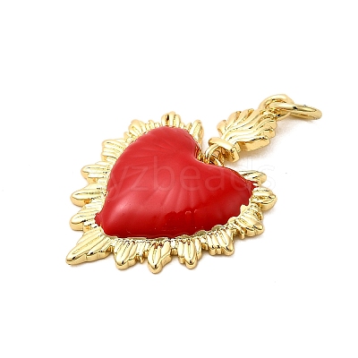 Brass Enamel Pendants KK-P303-03G-1