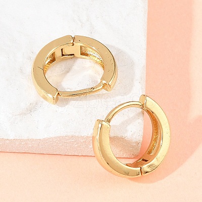 Brass Hoop Earrings EJEW-A156-09A-G-1