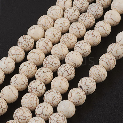 Synthetic Magnesite Beads Strands TURQ-S192-10mm-1-1
