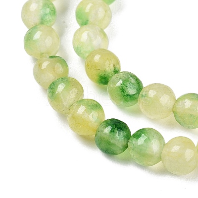 Dyed Natural White Jade Beads Strands G-T140-4mm-A05-1
