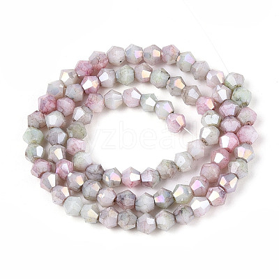 Ombre Effect Dyed Glass Beads Strands LS-GLAA-T025-4mm-09J-1