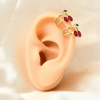 Brass Cuff Earrings EJEW-C186-02A-G-1