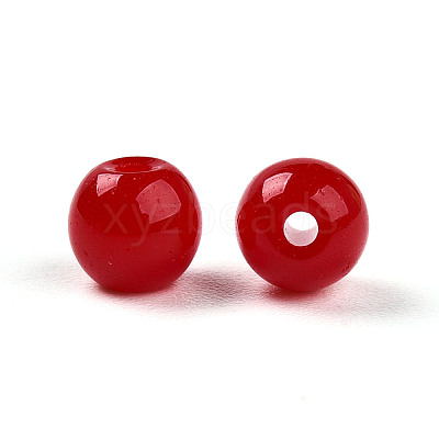 Opaque Solid Color Glass Beads X1-GLAA-N007-4mm-A08-1