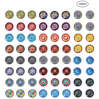 Flatback Glass Cabochons for DIY Projects GGLA-PH0004-27D-1