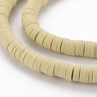 Handmade Polymer Clay Beads Strands CLAY-R089-6mm-117-1