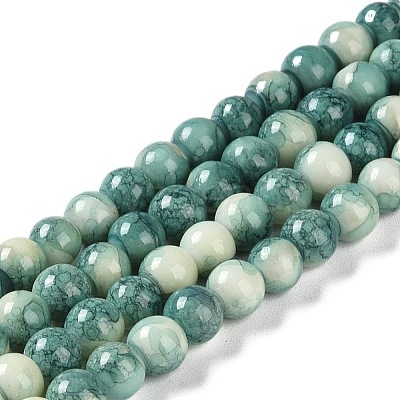 Baking Paint Glass Bead Strands GLAA-H031-01A-07-1