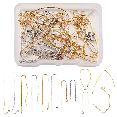 Brass Stud Earring Findings KK-TA0007-75-1