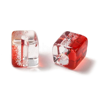 Two Tone Transparent Glass Beads GLAA-NH0001-03-1