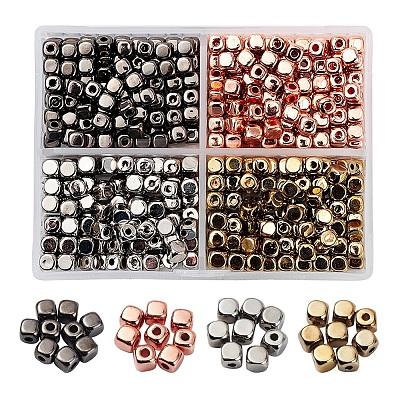 600Pcs 4 Style CCB Plastic Beads CCB-YW0001-05-1