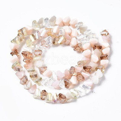 Electroplate Glass Beads Strands EGLA-N002-06I-1
