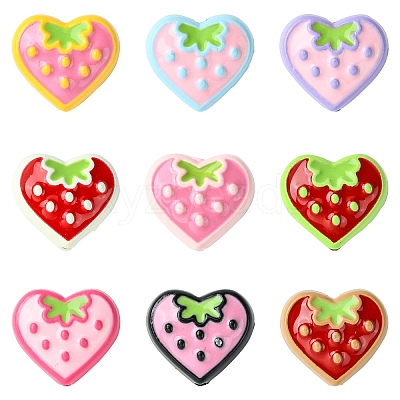 18Pcs 9 Colors Baking Paint Alloy Beads FIND-CJ0002-90-1